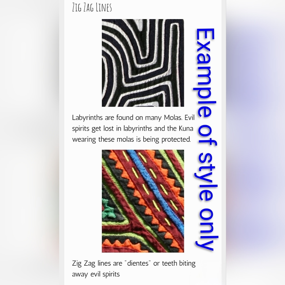 Vintage MOLA Fabric Panel traditional design, Hand Crafted, Decor, NWOT - Picture 10 of 10